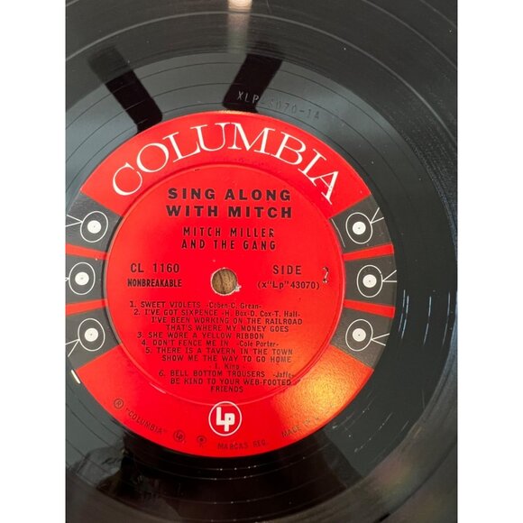 VTG Sing Along With Mitch Vinyl Record By Mitch Miller & The Gang Album CL 1160 - Picture 3 of 5
